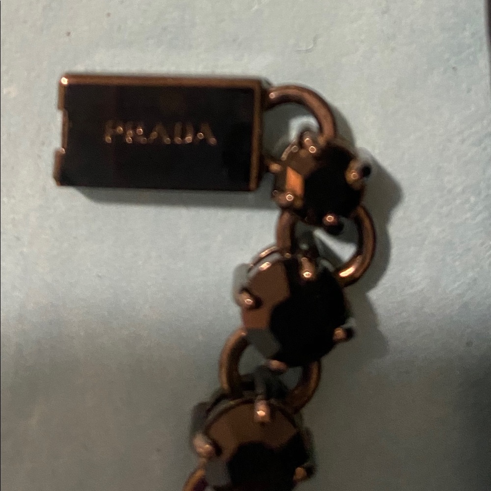 Prada Resin Coral Rose and Black Crystal Bracelet - Picture 3 of 5